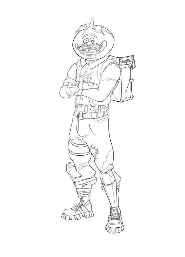 Раскраски Fortnite Ронин