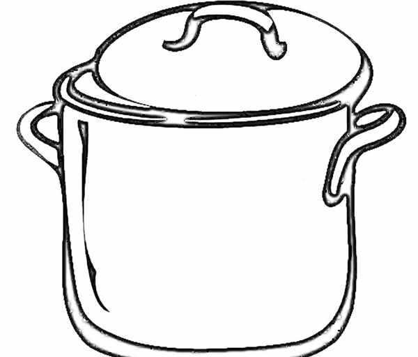 Раскраска кухонная посуда