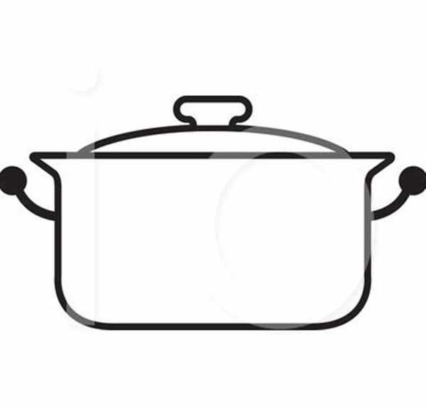 Раскраска Кастрюля Вместе воображаем и рисуем бесплатно
