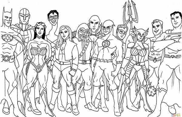 Раскраска Justice League