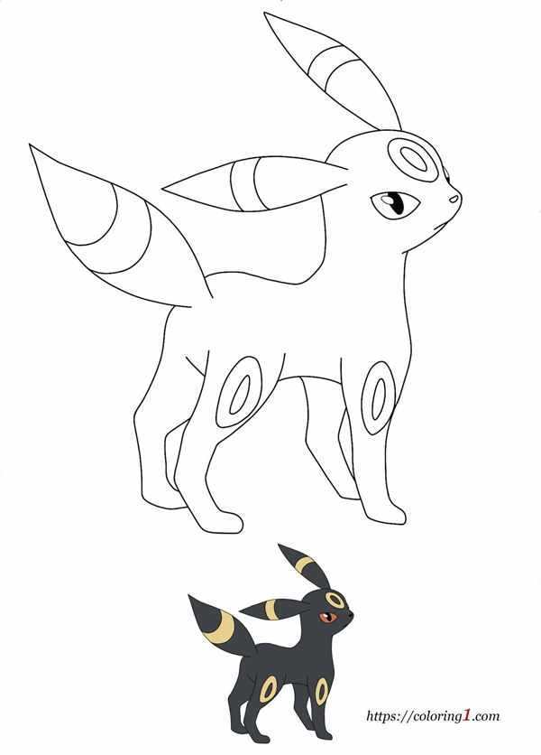 Раскраска Покемона АмбреонCreative Fun for Pokmon Fans