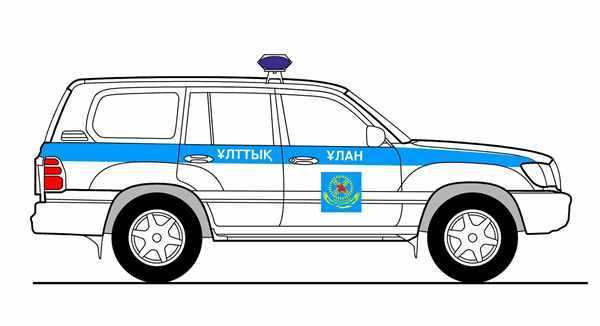 Разукрашки машинки полицейские