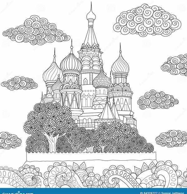 Раскраски для взрослых пейзаж