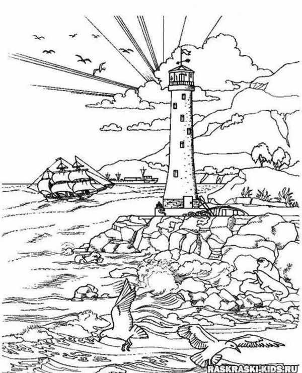 Раскраска антистресс море