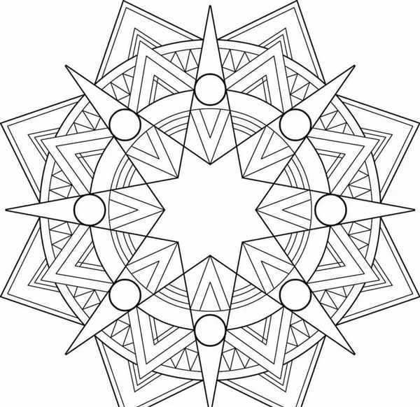 Раскраска Мандала