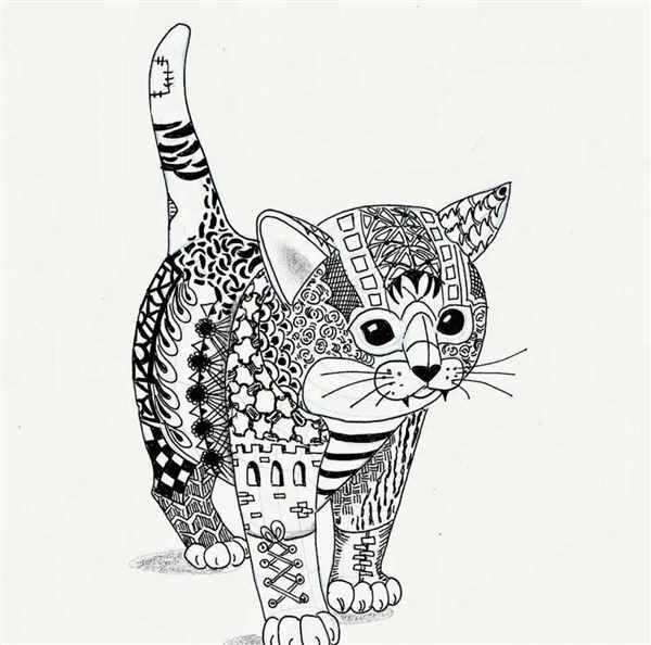 Кототерапия раскраска-антистресс