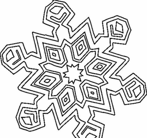 Снежинка раскраска