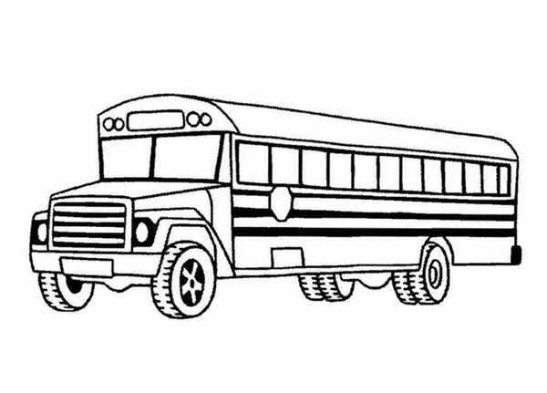 Автобус раскраска для детей 5-6 лет