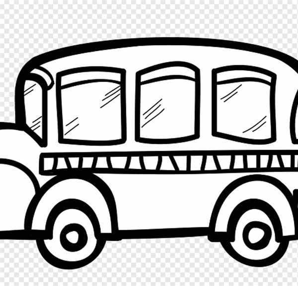 Автобус раскраска для детей