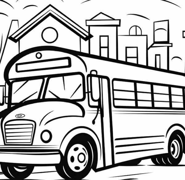 Раскраска автобус для детей 3-4 лет