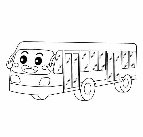 Автобус НЕФАЗ раскраска
