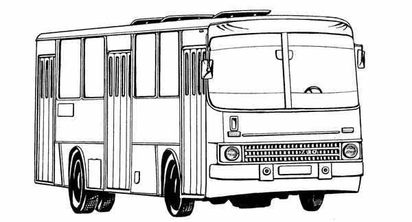 Автобус с Канцтоварами Увлекательная Раскраска