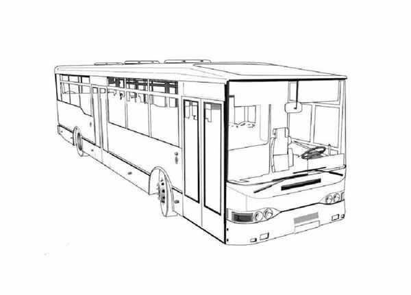 Раскраска автобус ЛИАЗ