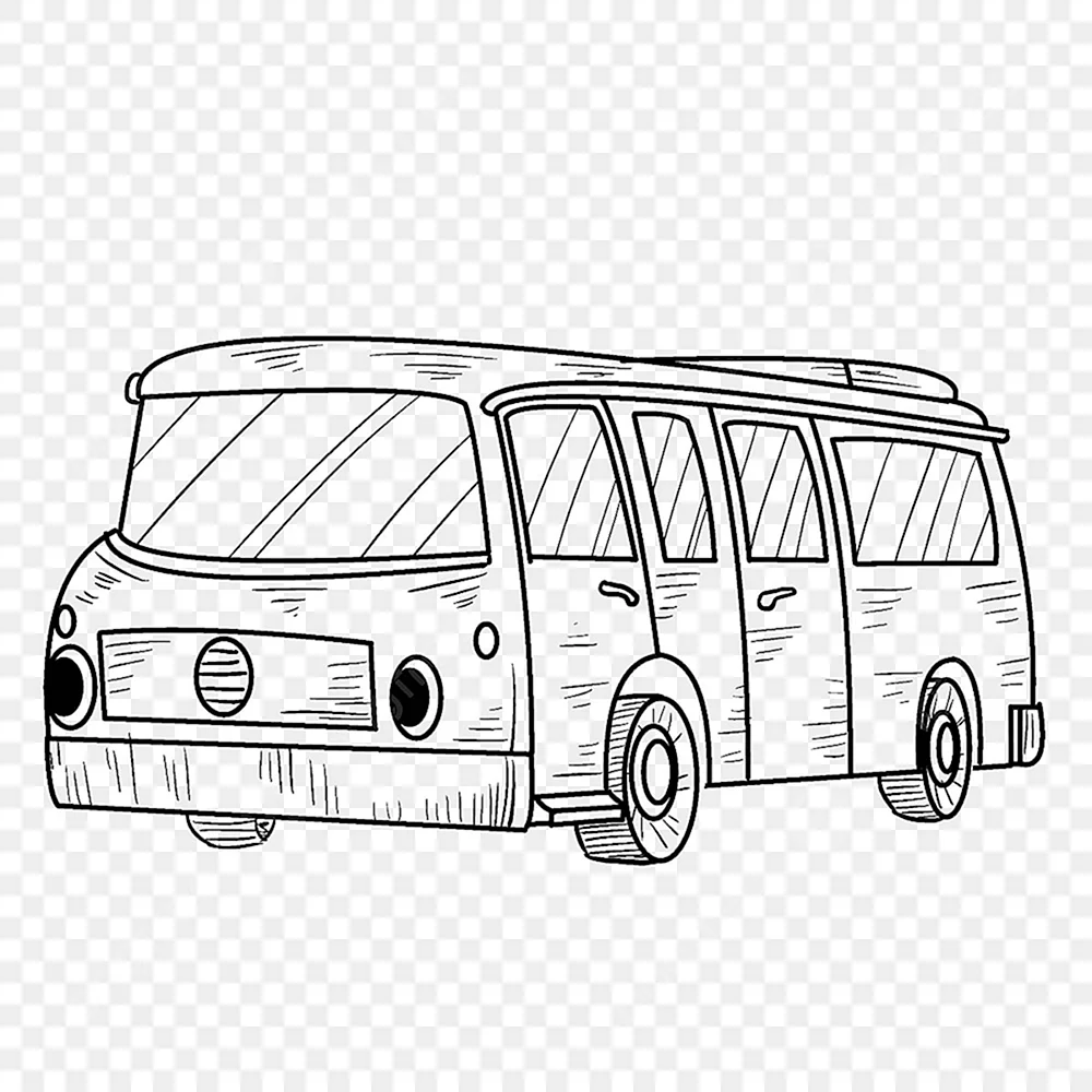 Раскраска автобус ПАЗ 32054