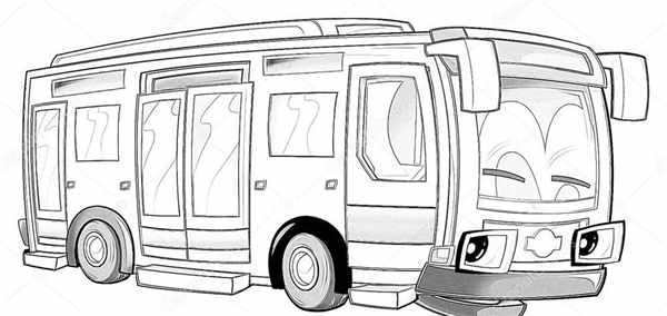 Раскраска автобус ЛИАЗ 5256