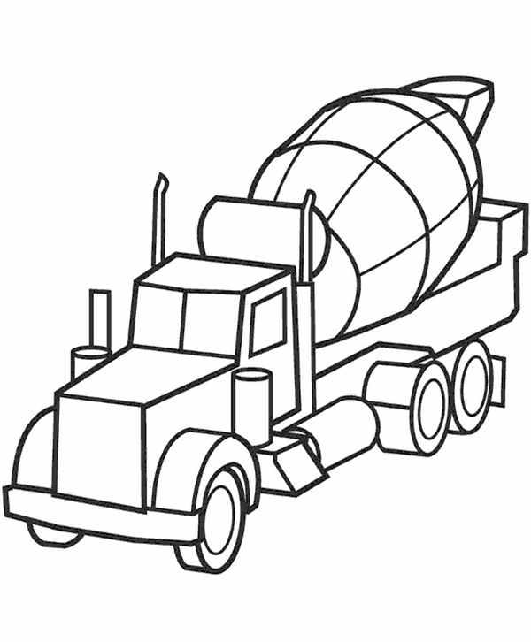 Раскраска КАМАЗ бетономешалка