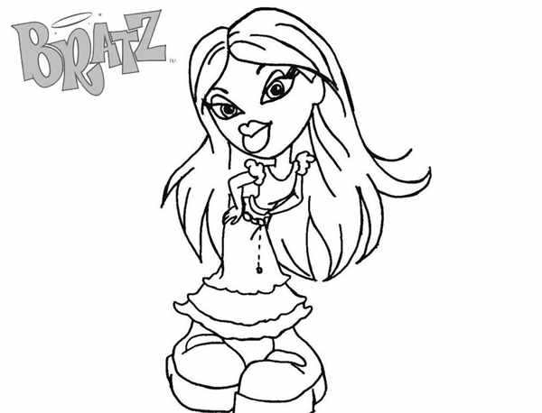 Bratz Раскраска Новая Юбка для Адrenaline и COMPACT