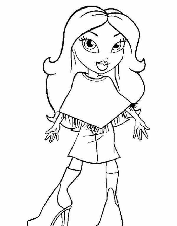 Bratz раскраска новенькие сапоги нарядили