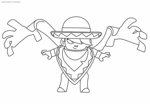 Ворон меха Brawl Stars раскраска