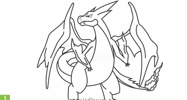 Pokemon Charizard раскраски