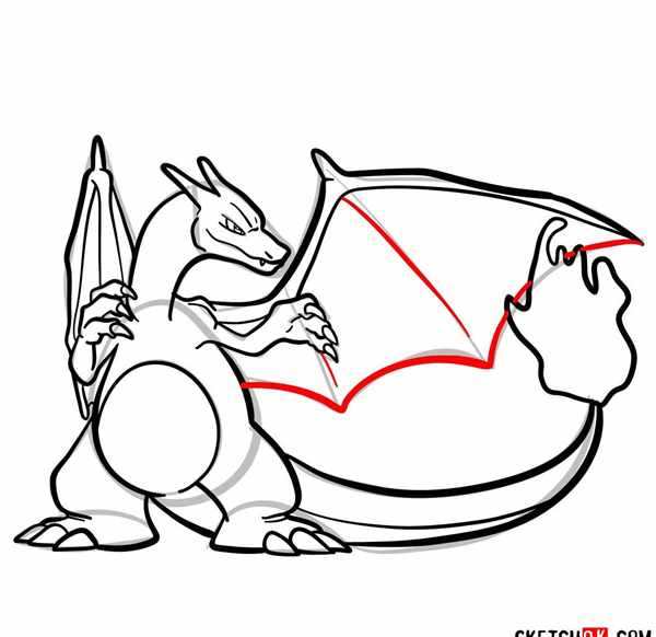 Pokemon Charizard раскраски