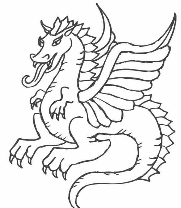 Китайский дракон раскраска