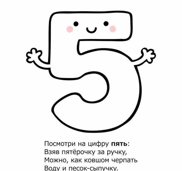 Цифра 4 раскраска для детей