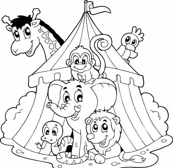 Клоун раскраска