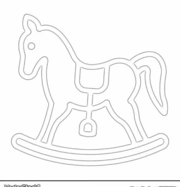 Деревянная лошадка качалка раскраска