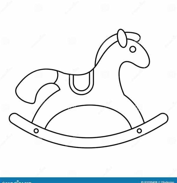 Лошадка качалка раскраска