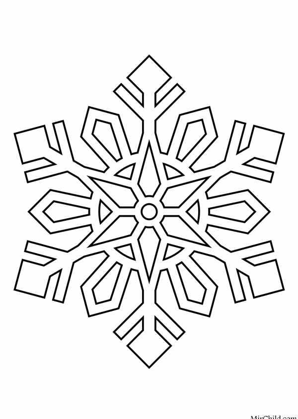 Снежинки картинки раскраски