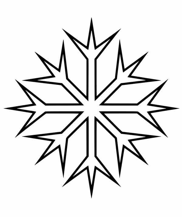 Снежинка картинка для детей раскраска
