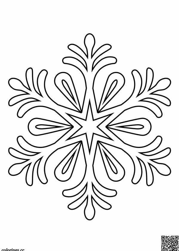 Добрая снежинка в красках