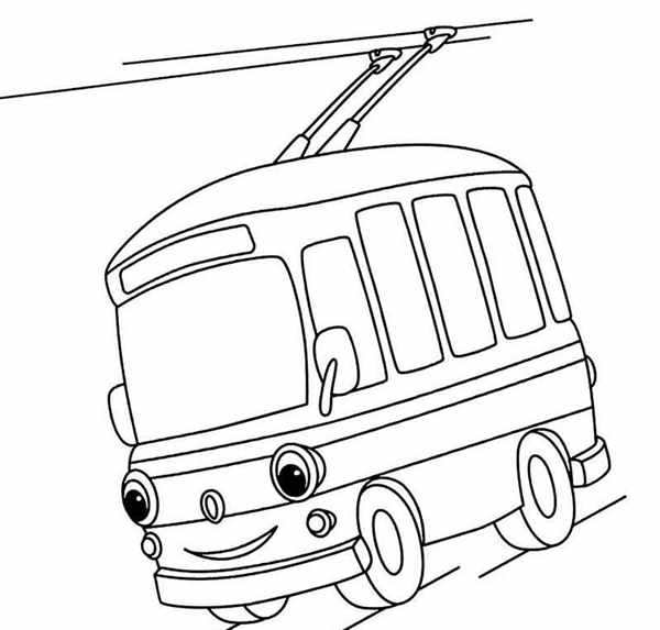 Раскраска троллейбус