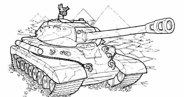 Раскраска танк т34 Военная техника