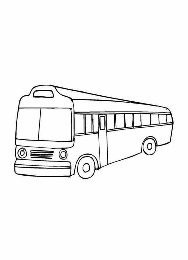 Автобус раскраска для детей