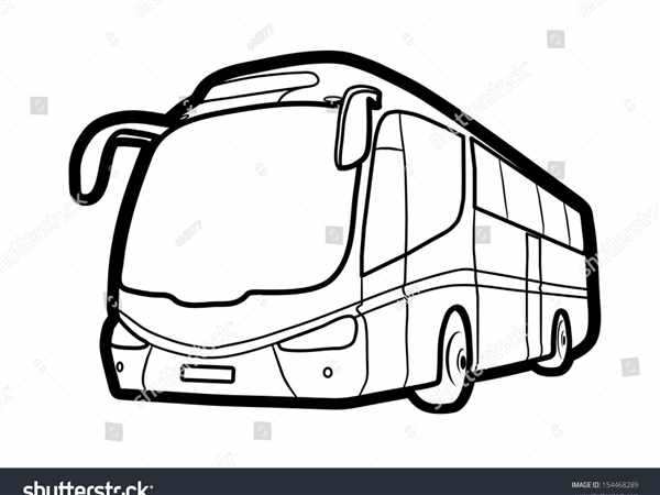 Автобус раскраска для детей