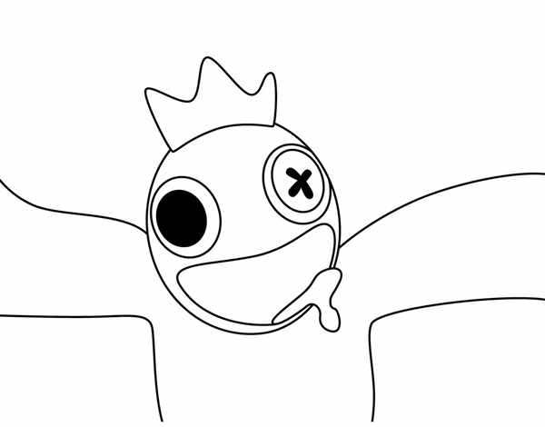 Фиолетовая Раскраска с Rainbow Friends