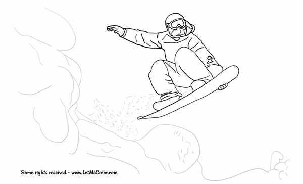 Горнолыжник рисунок