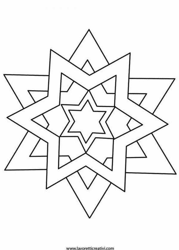 Снежинка трафарет для вырезания