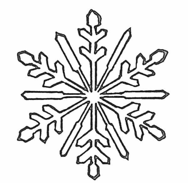 Снежинка раскраска