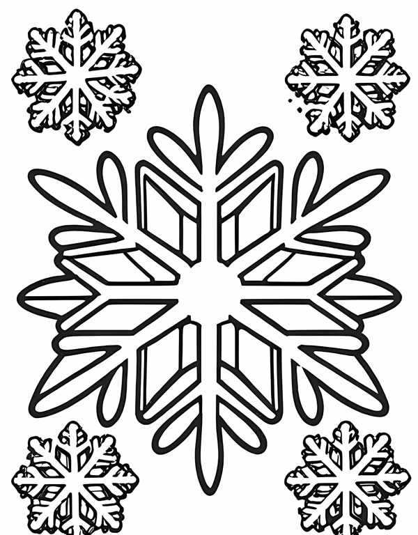 Snowflake draw easy