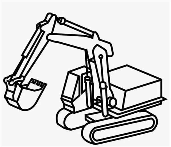 Раскраска трактор погрузчик. JCB
