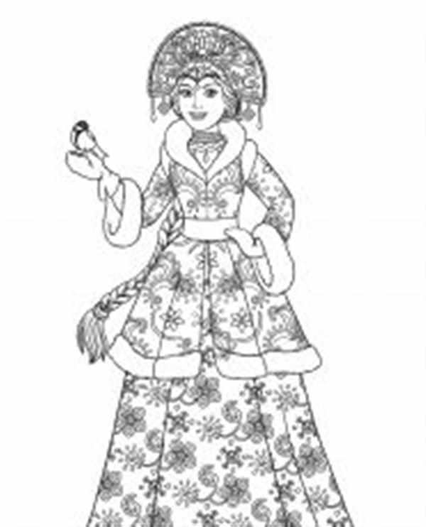 Трафарет Снегурочки
