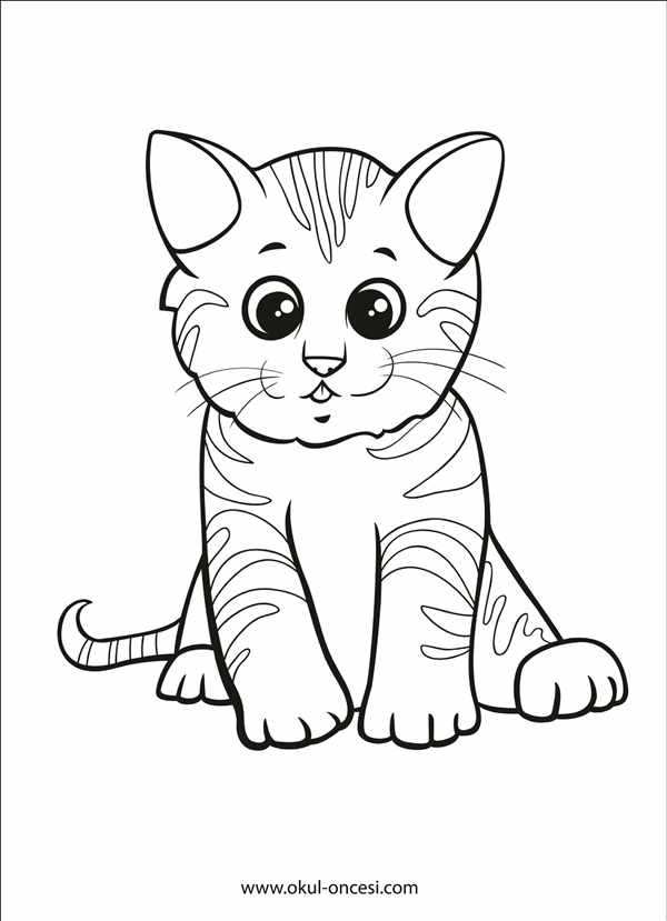 Кошка на Дороге Завораживающая Раскраска