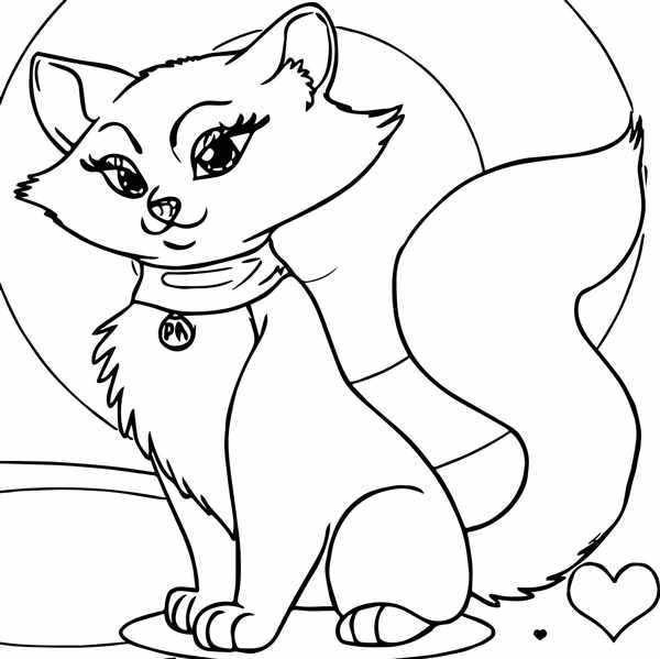 Кошки. Раскраска
