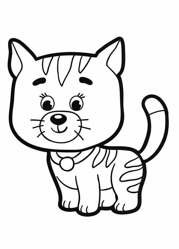 Кошки. Раскраска