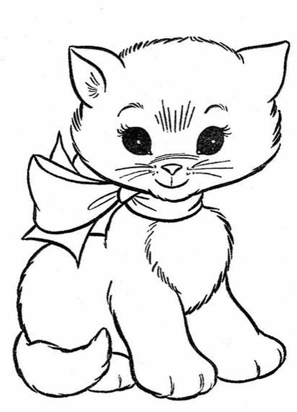 Котенок. Раскраска
