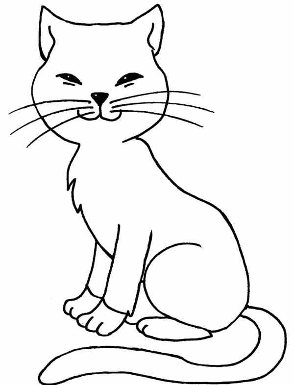 Кошки. Раскраска