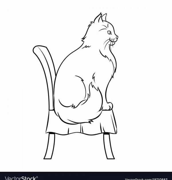 Раскраска кот на диване